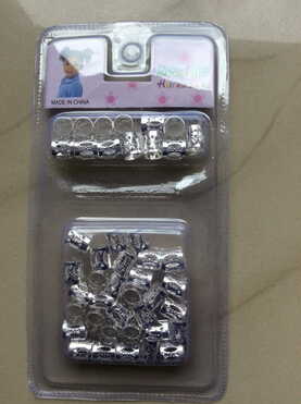 Silver Metal Hair Beads