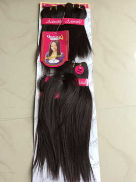 Adorable Quattro Yaki Wave With Closure Black - 4 in 1 8" 10" 12" 14"