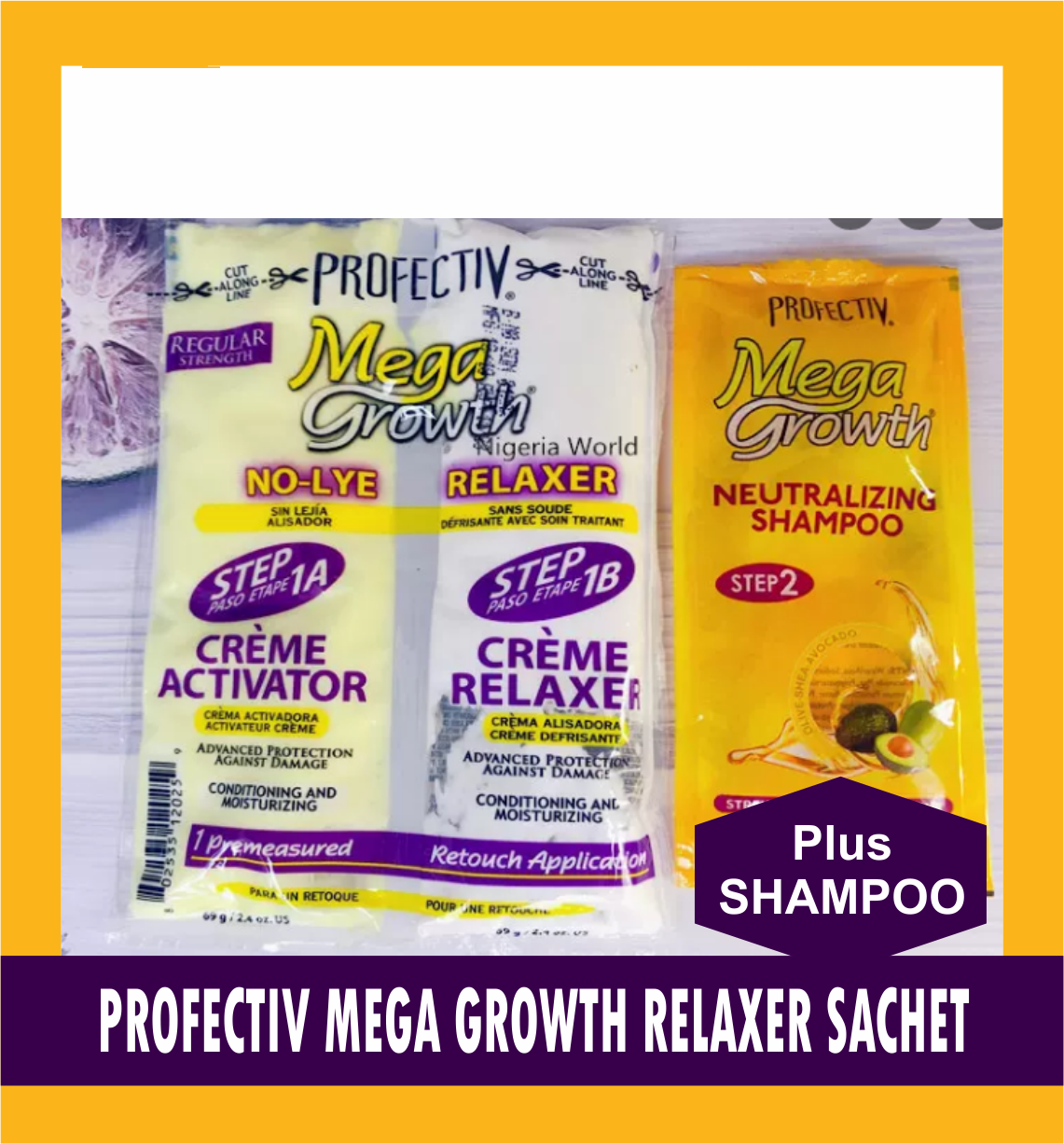 Sachet Profectiv Mega Growth Anti-damage No-lye Relaxer - Regular Kit