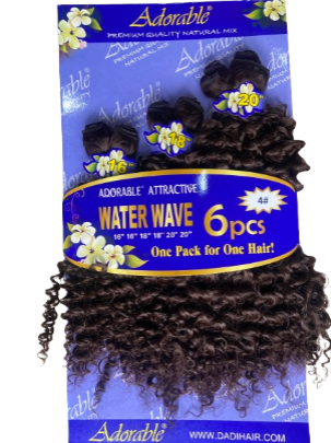 Adorable Water Wave 16" 18" 20" Color 4- One Pack Solution
