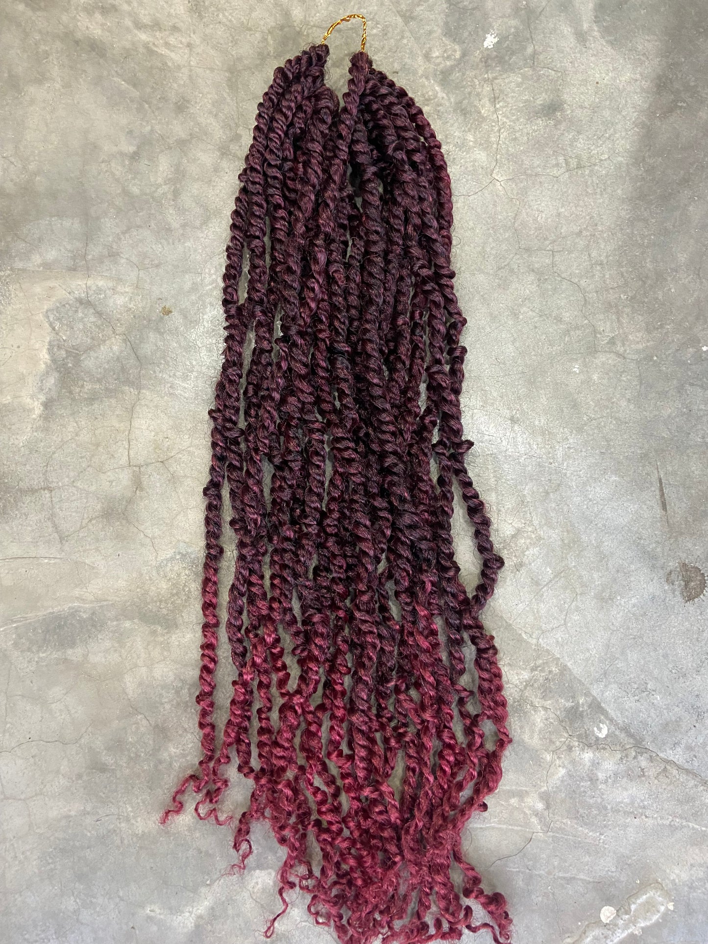 18 inch 20 strands Flame Retardant Pre Twisted Water Wave Crochet