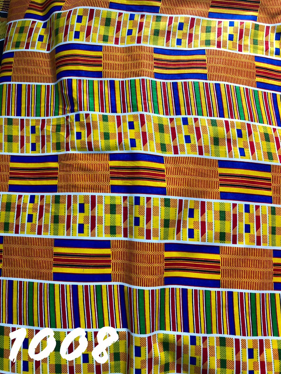 Kente African Wax Print HighTarget 5.5 Meters (6 yards)