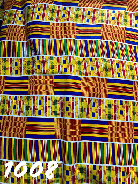 Kente African Wax Print HighTarget 5.5 Meters  (6 yards)