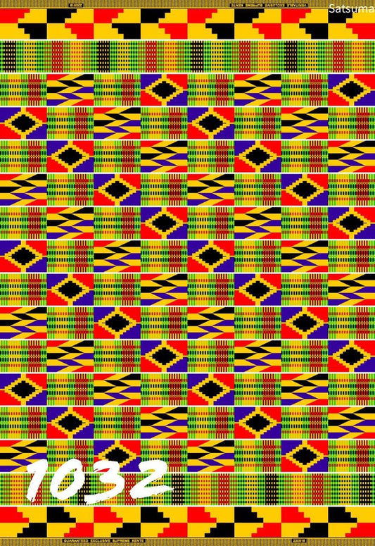 African Wax Print Kente HighTarget 5.5 Meters (6 yards)