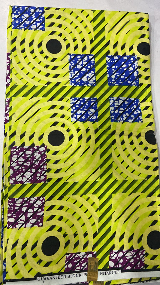 African Wax Print HighTarget 5.5 Meters (6 yards)