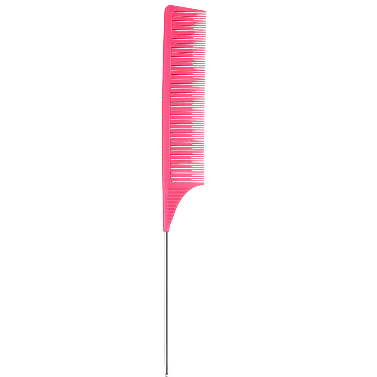 Rat Tail Comb for Hair Stylist, Parting Combs for Braiding hair, Rattail Comb with Metal Stainless Steel Pintail for Sectioning, Teasing and Styling