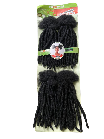 Freedom Collection DADA Locs Dreadlock Synthetic Crochet - Black