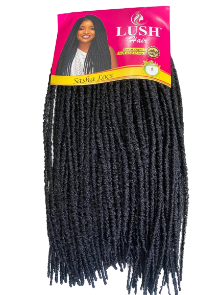 Lush Sasha Locs Crochet Braids Premium Quality Extra Light - 22" 95 Strands
