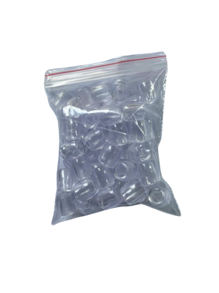 Hair Beads Premium White Transparent Up To 50 Pieces