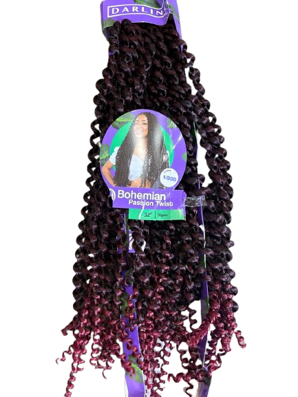 Darling Bohemian Passion Twist Crochet Braid 32inches 35pcs - Color 1/900