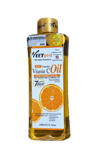 VEET GOLD Vitamin C Face And Body Corrector 7days Glowing Oil 200ml