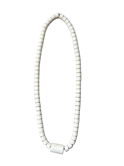 African Coral Beads Necklace Jewelry White