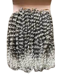 Freetress Savanna Jerry Curl Crochet Synthetic Hair Gray
