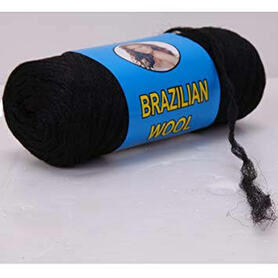 Brazilian Wool Black Color