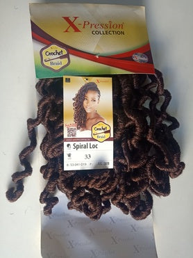 Xpression Collection Spiral Loc Crochet - Black