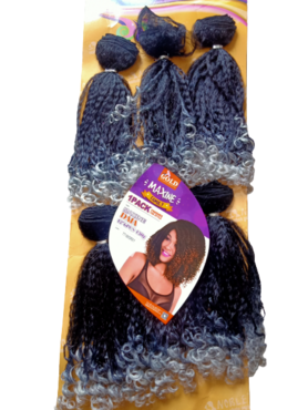 Maxine Daia Synthetic Hair Weave Color TT 1B/Gray - All You Need Is One Pack