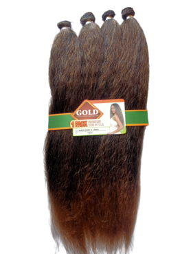 Noble Gold Super Cora Synthetic Hair Weave 24 Inches Color T1B/27 - All You Need Is One Pack