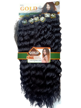 Noble Gold Super Valentina Synthetic Hair Weave Color 1 - All You Need Is One Pack