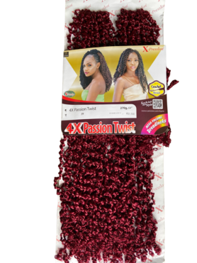 Xpression 4X Passion Twist Crochet 270g, 64 Inches (DRed) You Need 2 Packs for One Head