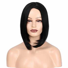 Short Straight Black Synthetic Wig