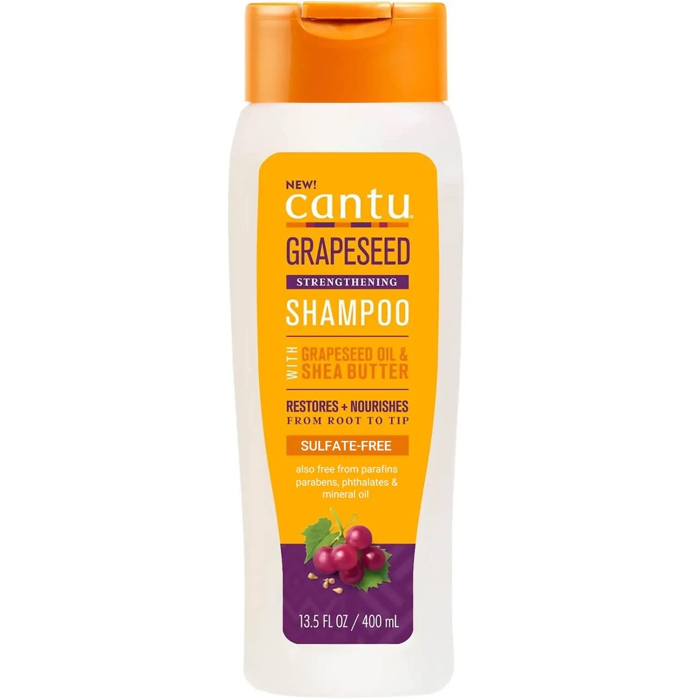 Cantu Grapeseed Strengthening Shampoo Sulfate Free (13.5oz). 400ml