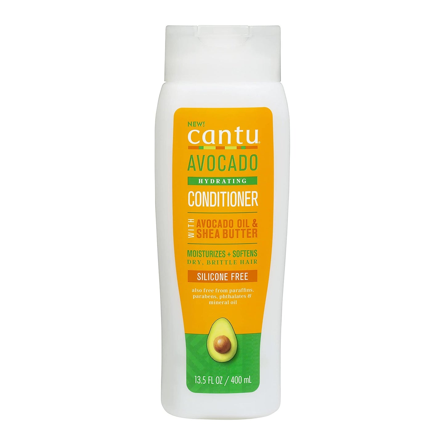 Cantu Avocado Sulfate Free Cream Conditioner with Avocado Oil & Shea Butter, 13.5 Fl Oz (400ml)