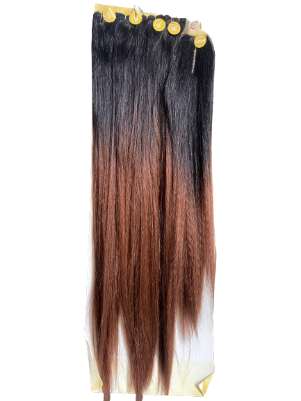 Thormona Angel 32" Long Ombre Straight Look Like Natura Synthetic Weave - With closure