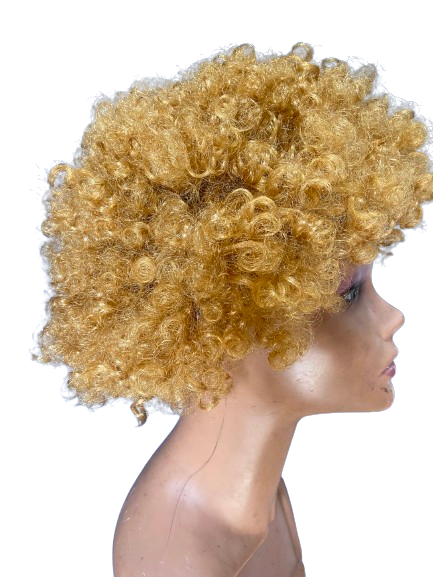 Look Natural Afro Kinky Synthetic Wig - Gold