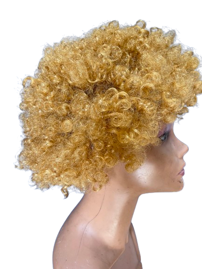 Look Natural Afro Kinky Synthetic Wig - Gold