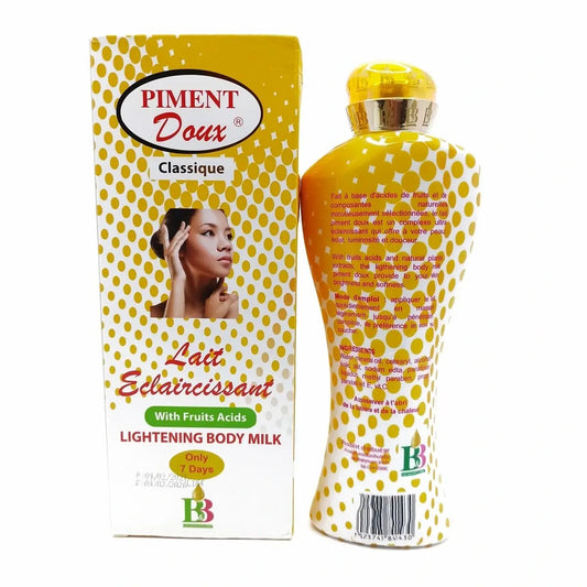 Piment Doux Classique Lait Eclaircissant Lightening Body Milk Lotion 250ml - Only 7 Days