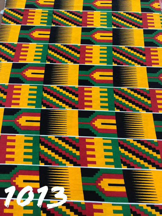 Kente African Wax Print  HighTarget 5.5 Meters  (6 yards)