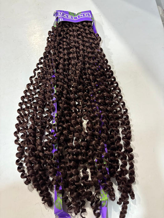 Darling Bohemian Passion Twist Crochet Braid 32inches 35 Strands - Brown
