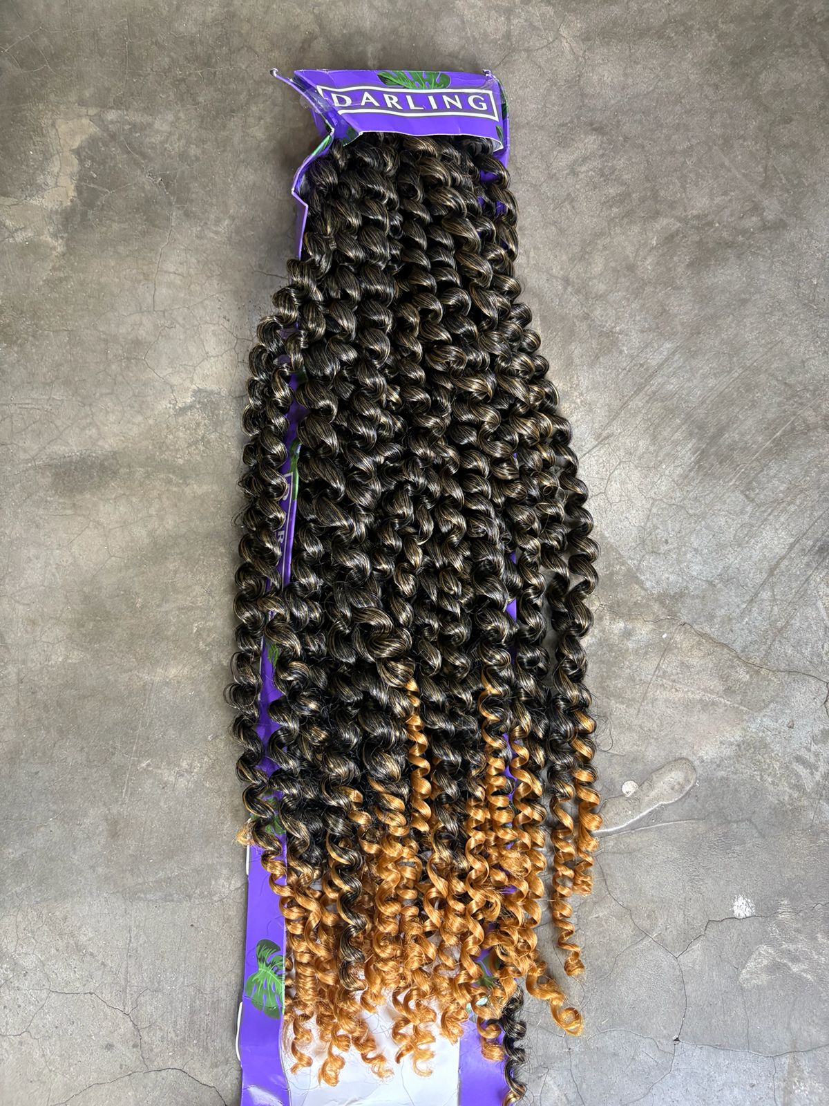 Darling Bohemian Passion Twist Crochet Braid 32inches 35 Strands - Color 1/Gold