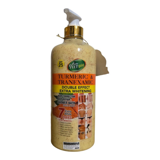Veet gold Turmeric Tranexamic Double Effect Extra Whitening shower bath 1000ml