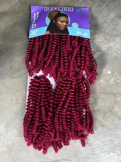 Darling Passion Twist Synthetic Crochet 30" 240g Double Pack - Color BG900