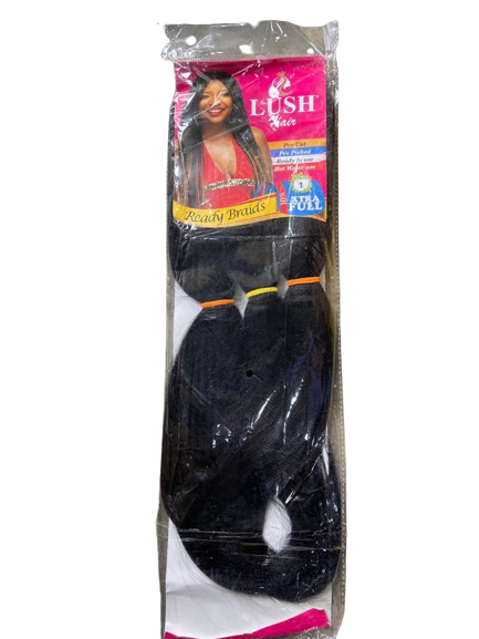 Lush Pre-streched Ready To Use Braid (Hot Water Use) 180g 24" - Black