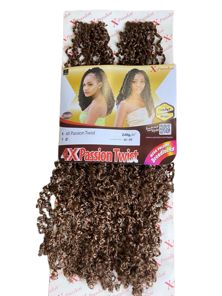 Xpression 4X Passion Twist Crochet 270g, 64 Inches (DRed) You Need 2 Packs for One Head