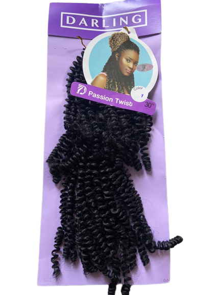 Darling Passion Twist Synthetic Crochet - Black