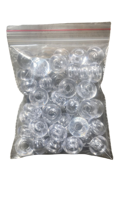 Hair Beads Premium White Transparent Up To 40 Pieces