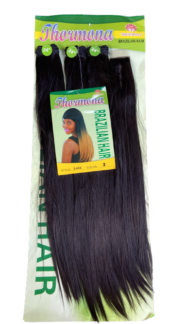 Thormona Lola Brazilian 24 Inches Long Straight Synthetic Weave - With closure