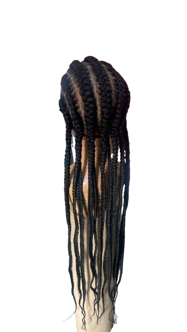 Knotless Braids, Full Lace Wig, Synthetic Hair, Braided Wig