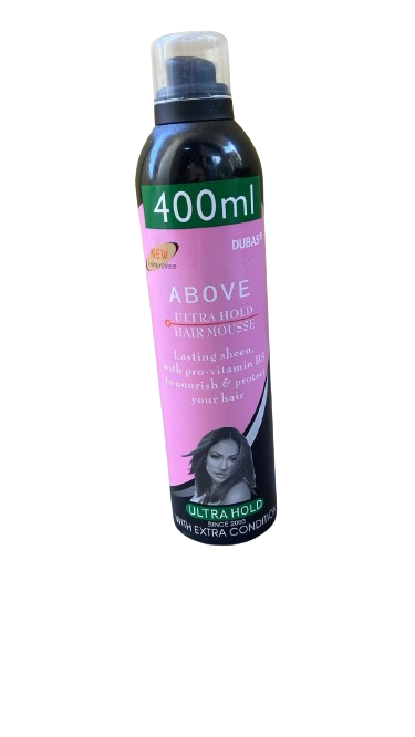 Above Hair Styling Holding Mousse (Spray) Ultra Hold With Extra Conditioner  400ml