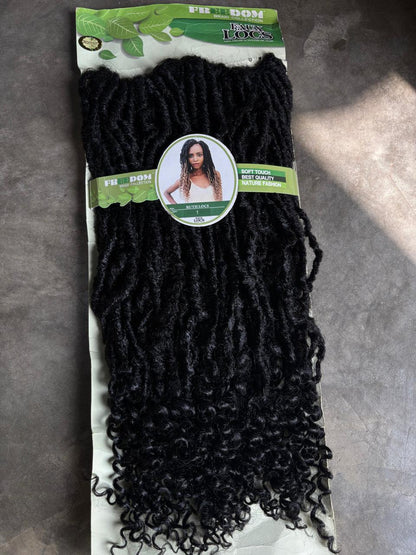 Freedom Collection Ruth Locs Dreadlock Synthetic Crochet - Black 22inch 76 Strands