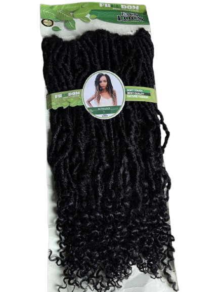 Freedom Collection Ruth Locs Dreadlock Synthetic Crochet - Black 22inch 76 Strands
