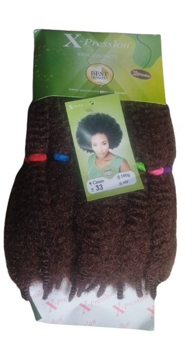 Xpression Crochet Bulk Braid Afro Kinky Cares - Color 33